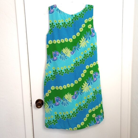 Maggie London Tropical Floral Silk Shift Dress - Picture 5 of 8